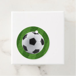 Etiquetas Para Lembrancinhas Padrão de Futebol Europeu Verde