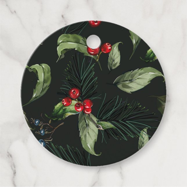 Etiquetas Para Lembrancinhas Padrão de Natal (Frente)