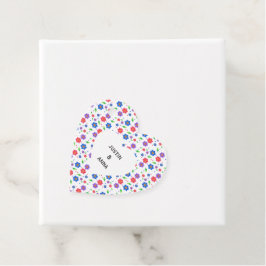 Etiquetas Para Lembrancinhas Padrão Floral Vibrante em Aquarela com Flores Silv