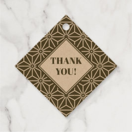 Etiquetas Para Lembrancinhas Padrão Oriental Green Matsuba Asanoha Japão