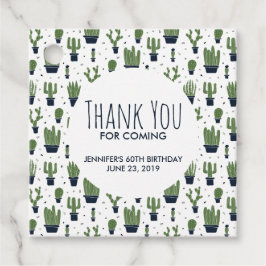 Etiquetas Para Lembrancinhas Padrão Rustic Dark Green Cactus Desert Aniversário