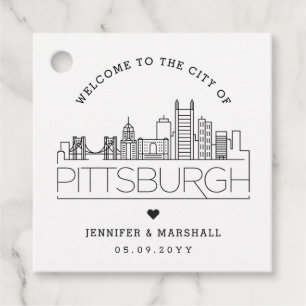 Etiquetas Para Lembrancinhas Paisagem de Pittsburgh Favor de Boas-Vindas de C