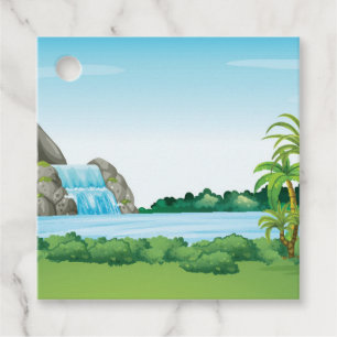 Etiquetas Para Lembrancinhas Paisagem em cascata