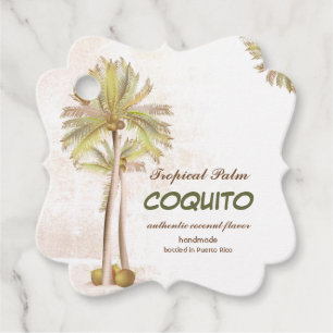Etiquetas Para Lembrancinhas Palma Tropical de Coquito