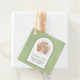 Etiquetas Para Lembrancinhas Palmas, erva de pampas verde Obrigado casamento