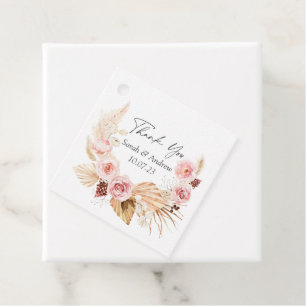 Etiquetas Para Lembrancinhas Pampas gramíneas boho floral aquarela favorecimen