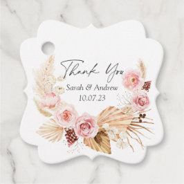 Etiquetas Para Lembrancinhas Pampas gramíneas boho floral aquarela favoreciment