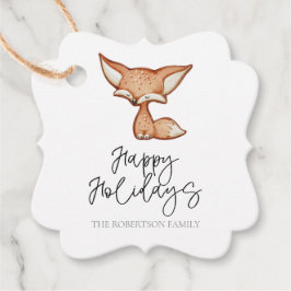 Etiquetas Para Lembrancinhas Pão-de-coleira-branca Tag de Férias Raposa