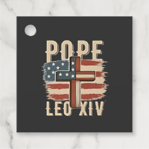 Etiquetas Para Lembrancinhas Papa Leão XIV Igreja Cristã Da Pope EUA Bandeira