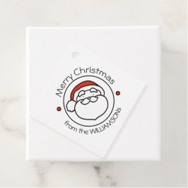 Etiquetas Para Lembrancinhas Papai Noel fofo de Natal com Chapéu Vermelho