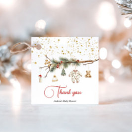 Etiquetas Para Lembrancinhas Papais noeis chá de fraldas Russo de inverno Verde