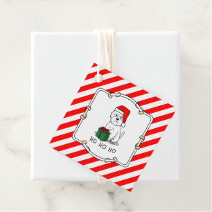 Etiquetas Para Lembrancinhas Papais noeis de Natal West Highland White Terrier