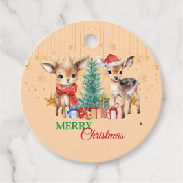 Etiquetas Para Lembrancinhas Papais noeis de renas Verdes Vermelhas Feliz Festa