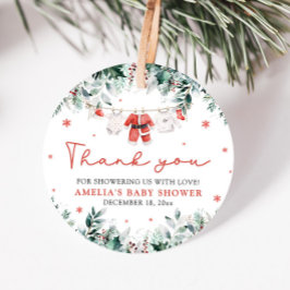 Etiquetas Para Lembrancinhas Papais noeis Vermelhos Chá de fraldas de Clothline