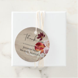 Etiquetas Para Lembrancinhas PAPEL Cinnamon Casamento Fall Florals