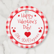 Papel do Dia dos Namorados Red Check Red Hearts