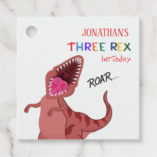 Etiquetas Para Lembrancinhas Para Aniversário de Criança 3º Três Rex