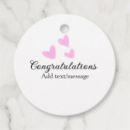 Etiquetas Para Lembrancinhas Parabéns coração rosa formatura aquarela