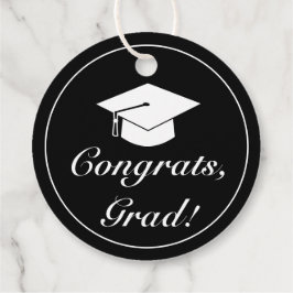 Etiquetas Para Lembrancinhas Parabéns de Graduação Branca Negra Minimalista Mod