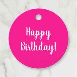 Etiquetas Para Lembrancinhas Parabéns, Presente de Tipografia Branca Rosa Quent