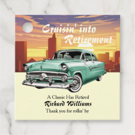 Etiquetas Para Lembrancinhas Partido da Cidade do Retro-Automóvel Clássico de C