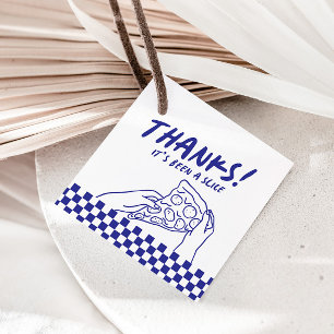 Etiquetas Para Lembrancinhas Partido da Pizzaria Italiana Azul Moderna