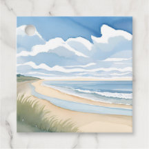 Passeio na Praia | Aquarela de Oceano Costeiro