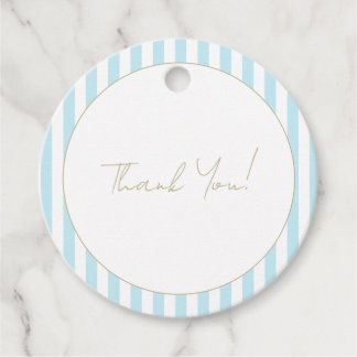 Etiquetas Para Lembrancinhas Pastel Blue Striped Favor Tags