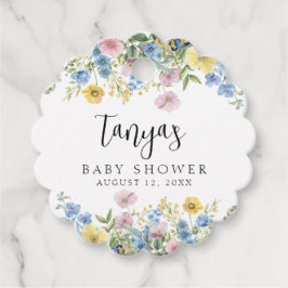 Etiquetas Para Lembrancinhas Pastel Floral Baby in Bloom Chá de fraldas