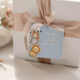 Etiquetas Para Lembrancinhas Pastel Tropical Chá de fraldas Selle Safari Animai