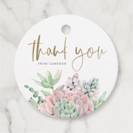 Etiquetas Para Lembrancinhas Pastel Watercolor Suculta Aniversário Obrigado