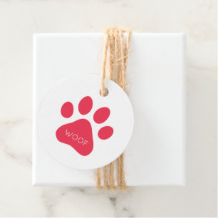 Etiquetas Para Lembrancinhas Pata Imprime WOOF Pet Aloja Cães Gatos Presente Di