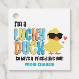 Etiquetas Para Lembrancinhas Pato de Borracha Class Valentines Lucky Duck