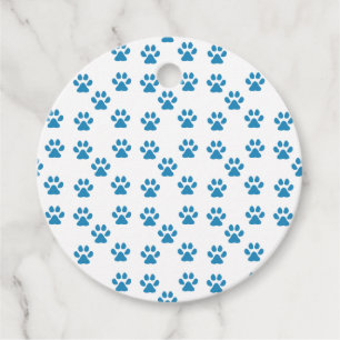 Etiquetas Para Lembrancinhas Pawprint azul