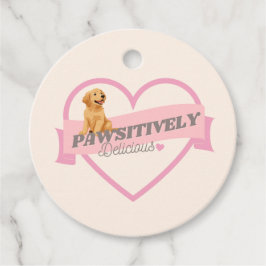Etiquetas Para Lembrancinhas Pawsitivamente Delicioso | Coração Rosa Creme Maci