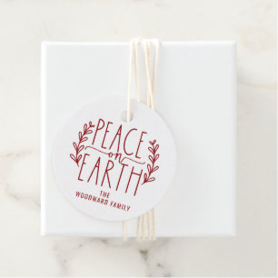 Etiquetas Para Lembrancinhas Paz no Feriado do Natal na Terra Personalizada