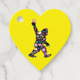 Etiquetas Para Lembrancinhas Pé Grande de Paz Hippie Engraçado Pé Grande