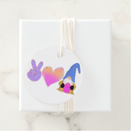 Etiquetas Para Lembrancinhas Peace Love Gnomo | Sublimação do Pastel de Páscoa 