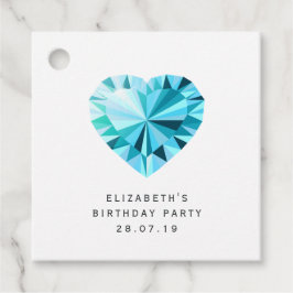 Etiquetas Para Lembrancinhas Pedra Preciosa Aquamarine Damascado
