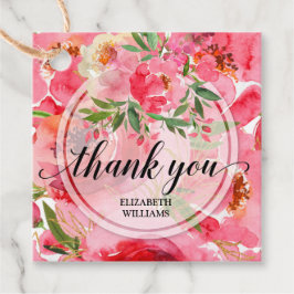 Etiquetas Para Lembrancinhas Peony Flowers Obrigado