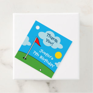 Etiquetas Para Lembrancinhas Pequena e alegre aniversário de criança de golfe p