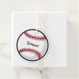 Etiquetas Para Lembrancinhas Pequena Liga de Baseball, White Black
