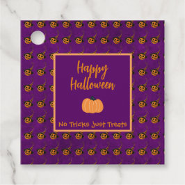 Etiquetas Para Lembrancinhas Pequenas abóboras laranja do Dia das Bruxas truque