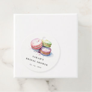 Etiquetas Para Lembrancinhas Pequeno-almoço de Noiva Padaria Macarons Franceses