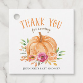 Etiquetas Para Lembrancinhas Pequeno Chá de fraldas De Abóbora Obrigado Por Fav