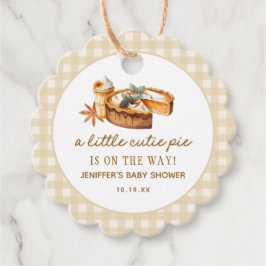 Etiquetas Para Lembrancinhas Pequeno Chá de fraldas de torta de abóbora