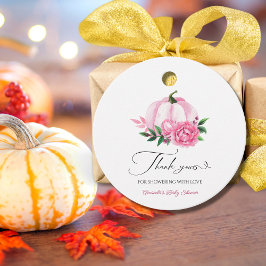 Etiquetas Para Lembrancinhas Pequeno Chá de fraldas Rústico Rosa Esmagado