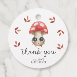 Etiquetas Para Lembrancinhas Pequeno cogumelo - obrigado Chá de fraldas