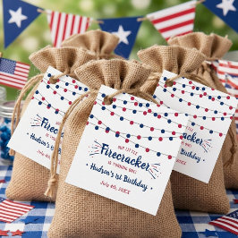 Etiquetas Para Lembrancinhas Pequeno Fogos de Artifício 4 de Julho 1º Aniversár