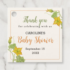 Etiquetas Para Lembrancinhas pequeno padrão de videira de abóbora